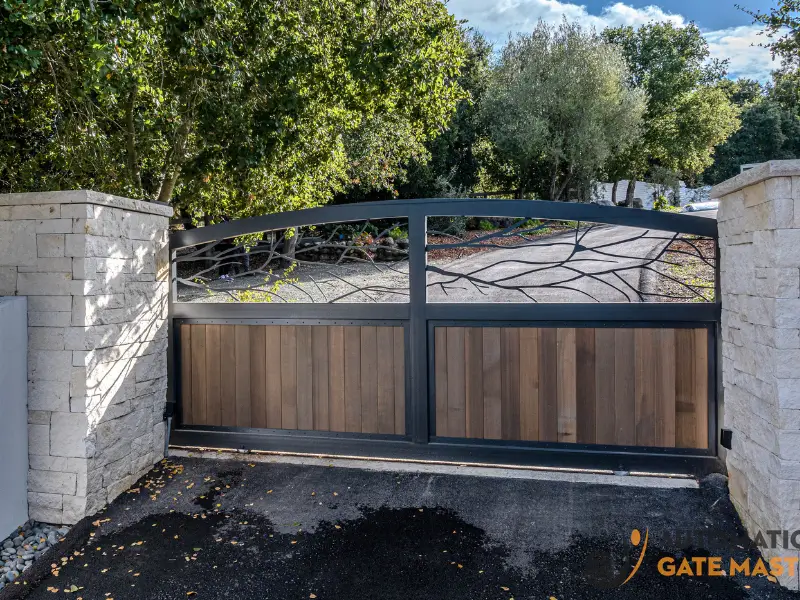 Sliding gate with LiftMaster opener, Los Altos Hills CA